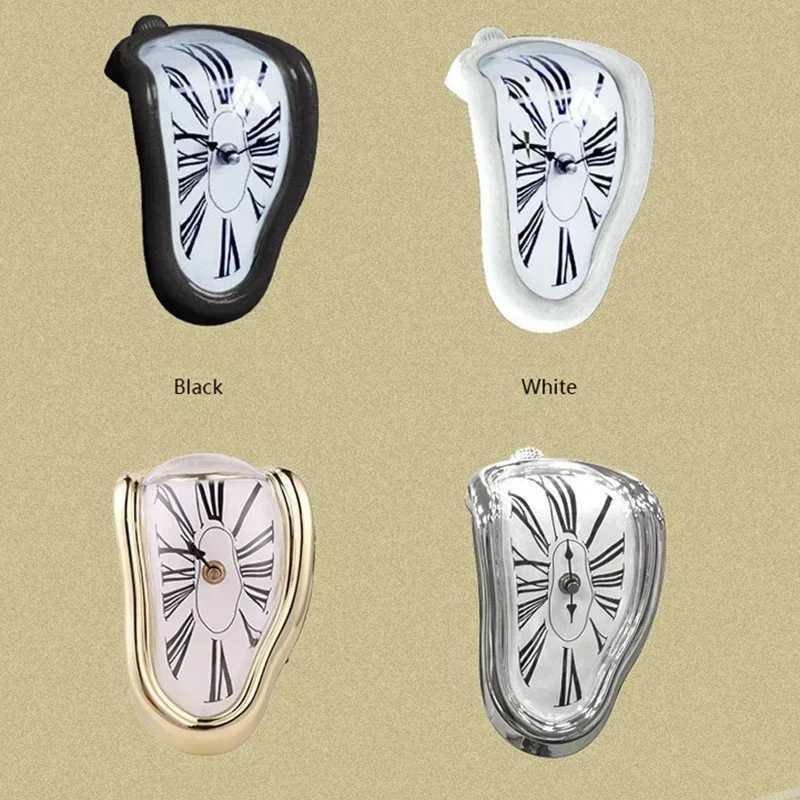 2026 New Novel Surreal Melting Distorted Wall Clocks Surrealist Salvador Dali Style Wall Decororation Home Garden Clock D260318
