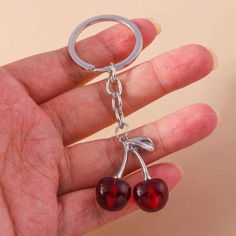 Fashion Crystal Fruit Cherry Keychains for Car Key Souvenir Gifts for Women Men Handbag Pendants Keyrigns DIY Accessories H260318 - view 3