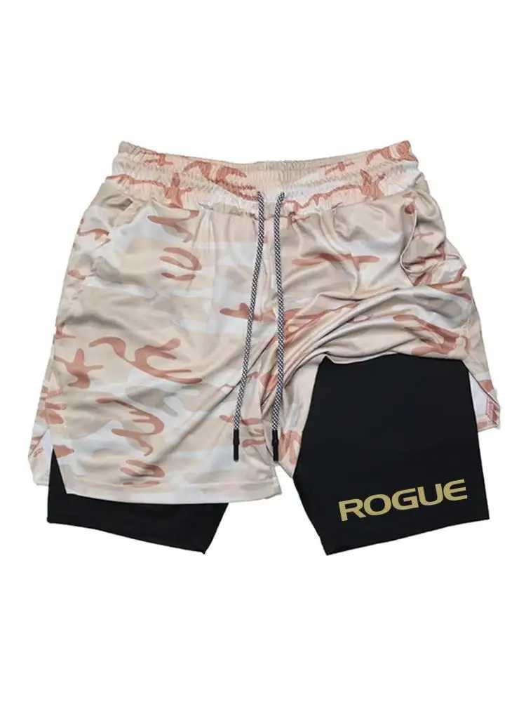 Men Running Shorts 2 In 1 Double-deck Sport Sportswear Gym Fitness Short Pants Training Jogging Bottom Mens Clothing M260318