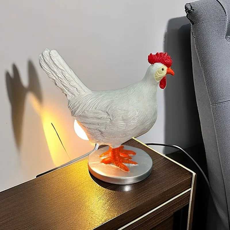 Funny Chicken LED Night Light Simulated Animal Funny Easter Home Decor Easter Novelty Party Ornaments Chick Lamp Childrens Gift H260318