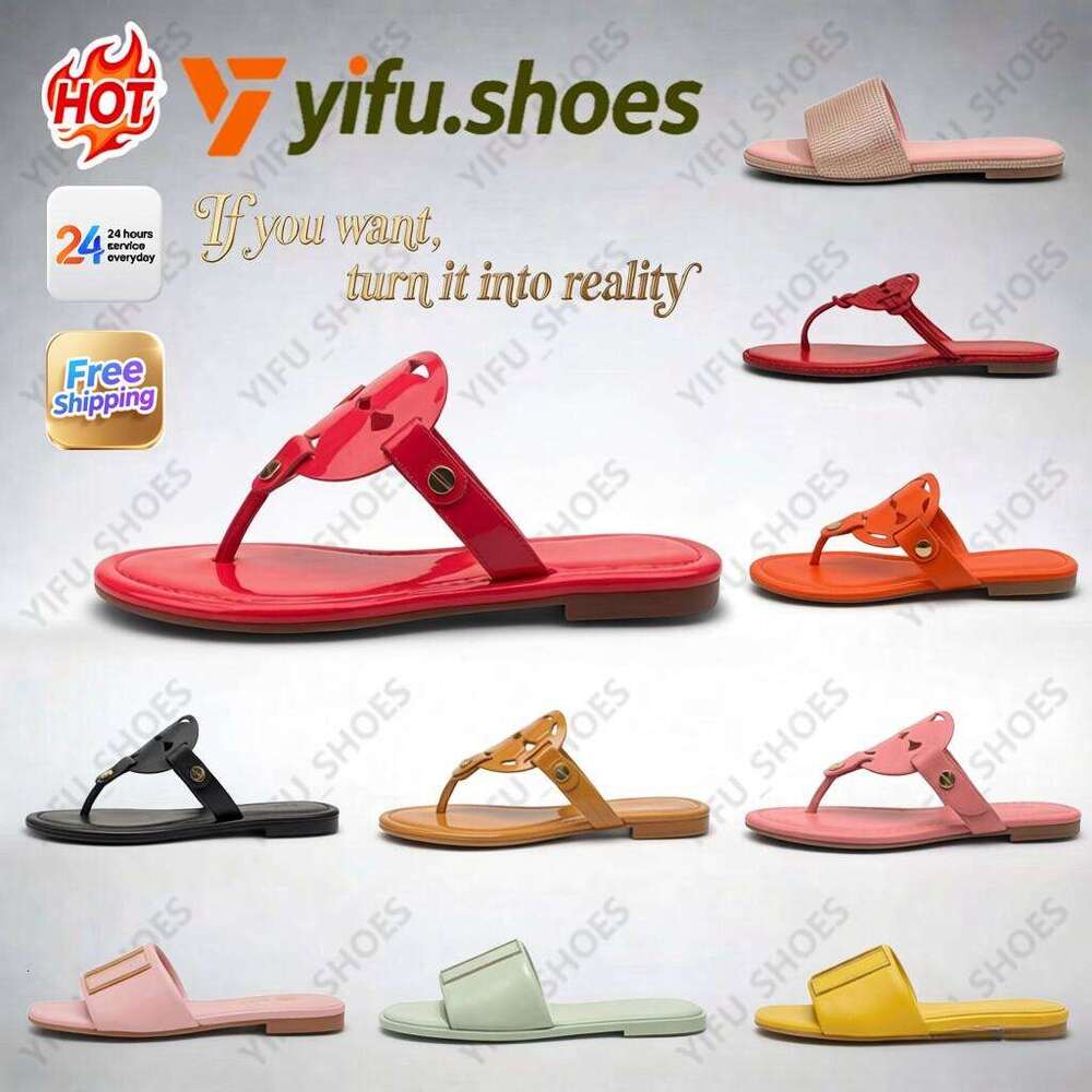 Free shipping Top Slides designer sandals women miller sandals Womens Summer Herringbone Flat Bottom Beach Shoes New Designer Sandals designer slippers women