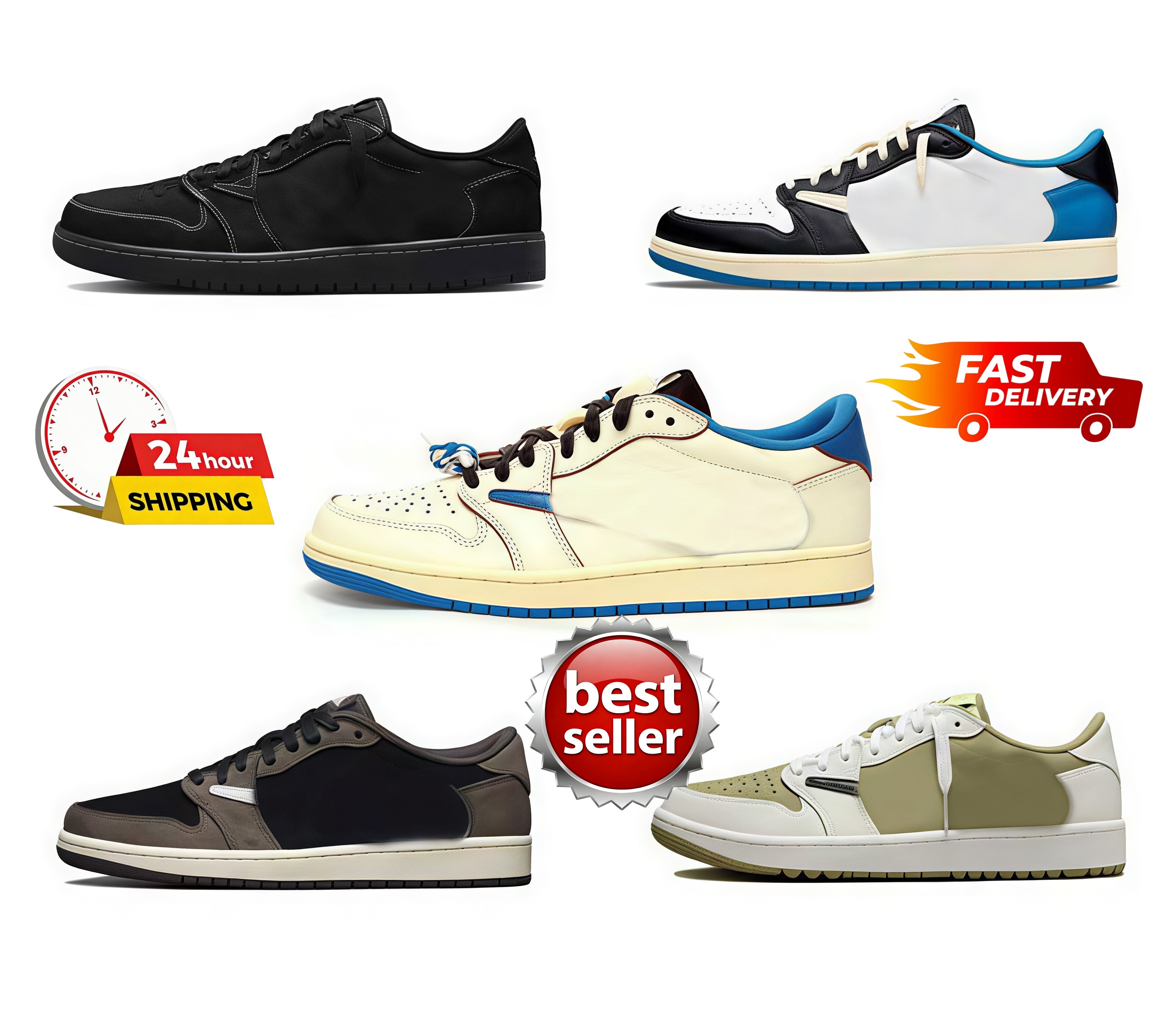 Latest 1 Retro Low OG SP Fragment x Sail Military Blue Top Mens Womens Basketball Shoes 36-47