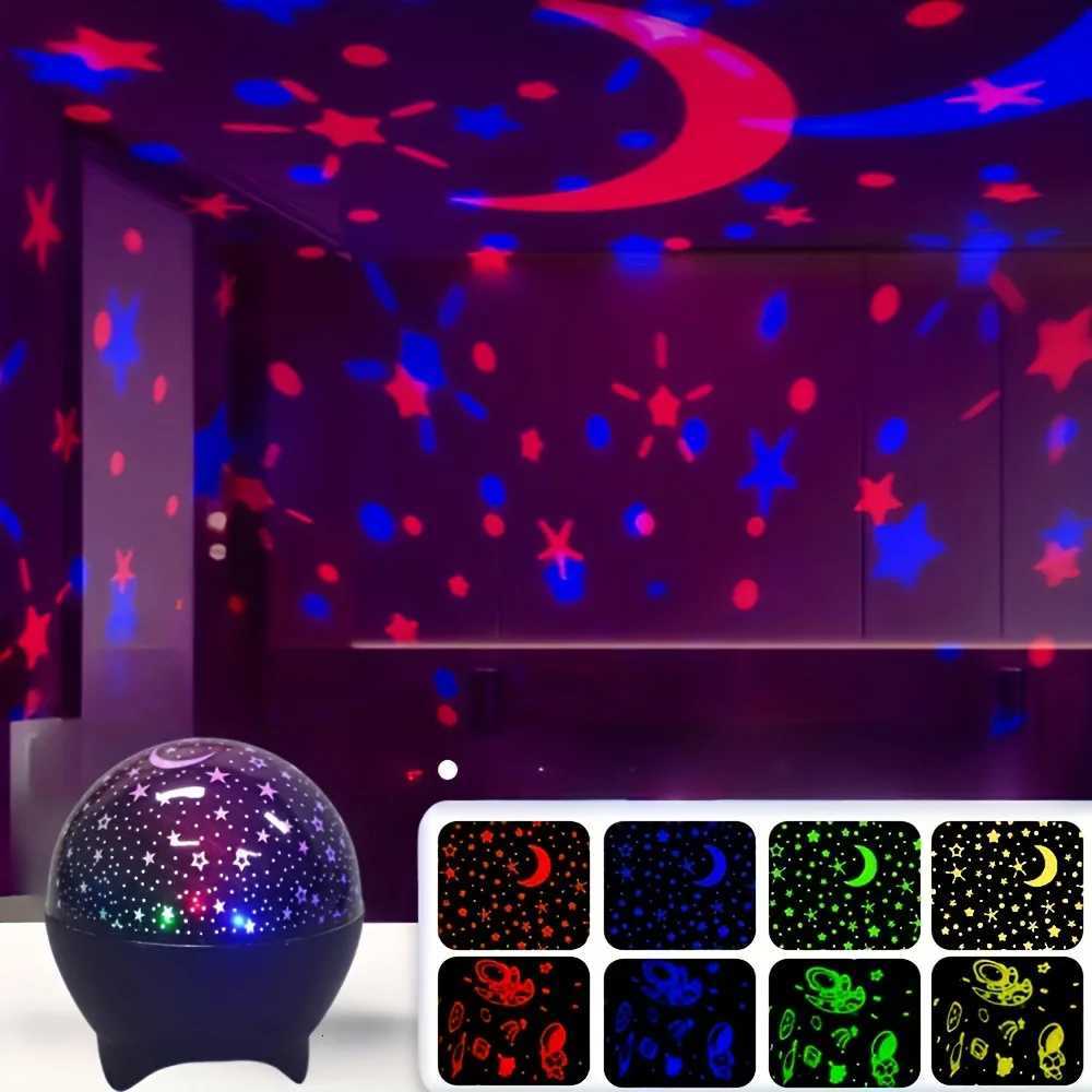 LED Projector Light Starry Moon Galaxy RGB Projection Lamp 5V USB Night Lights for Kids Present Christmas Gift Room Decorations H260318