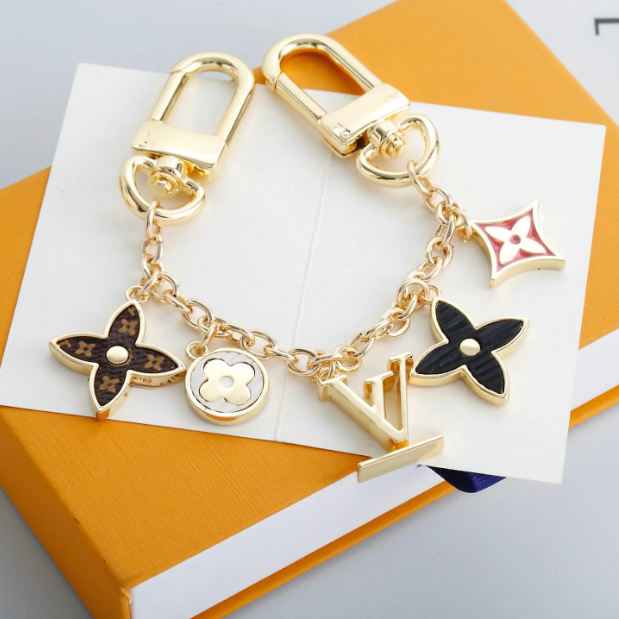 Designer Letters key chain luxury keychain designer bag charmchain gold color keyrings accessories bag pink digit pendant Lovers Car Key chains AAA4