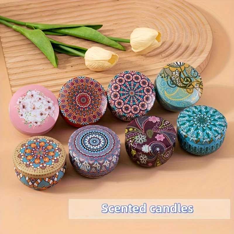 Oil Candle Set 5 Floral Scents White Tea Honeysuckle Bluebell Jasmine and Lavender Perfect for Yoga Bathing Spa Meditation Aromatherapy Stress D260318