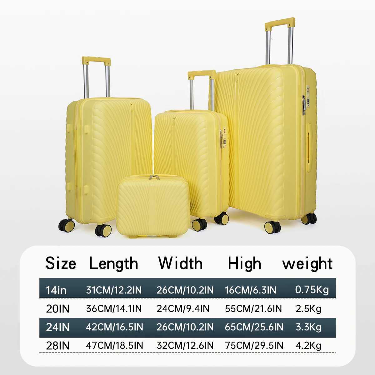 2025 New Large-Capacity and Durable Luggage Roller Suitcase Men and Women Carry-Boarding Travel 20/24/28 Multi-Piece Set H260316