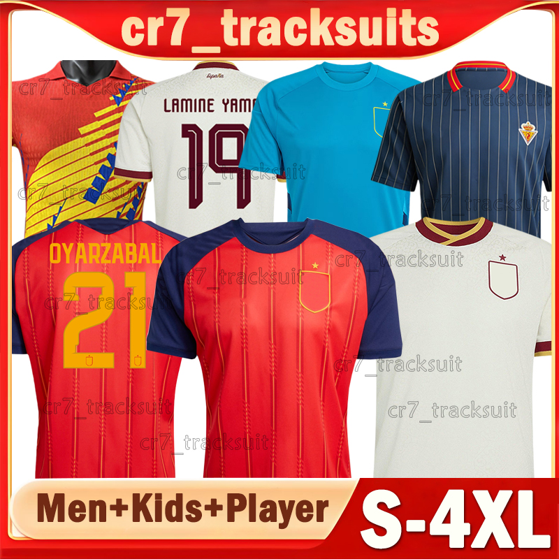 3XL 4XL Spain 2026 World Cup camiseta espana Soccer Jerseys LAMINE YAMAL OYARZABAL YEREMY MERINO Long sleeves Football Shirts 25 26 ZUBIMENDI FERRAN Men kids kits set