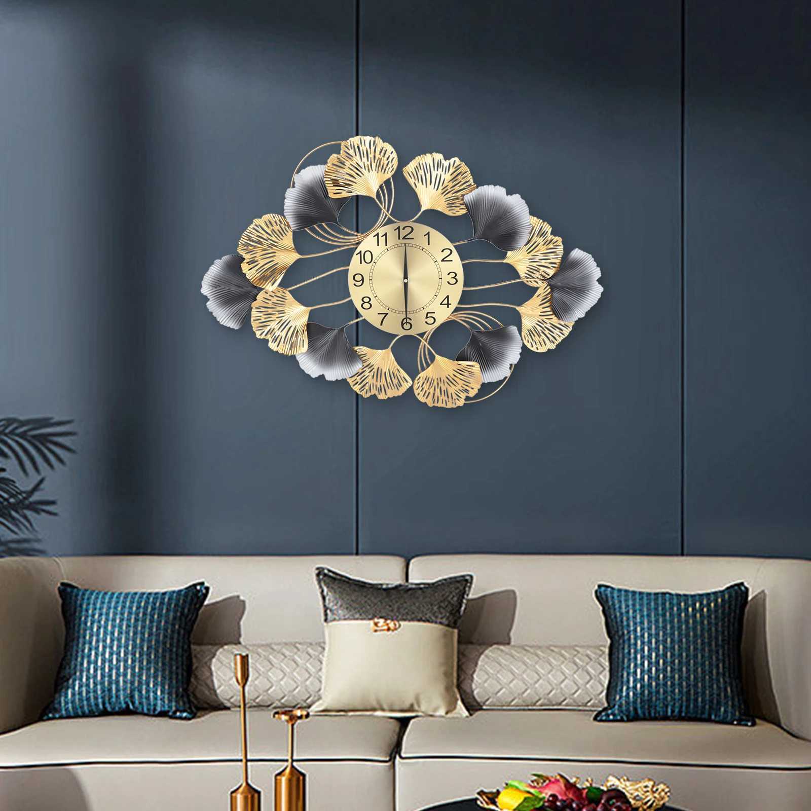 Large Wall Clock for Living Room Decor Modern Wall Clock Creative Luxury Wall Clock Background Wall Art Gold Clock D2603181