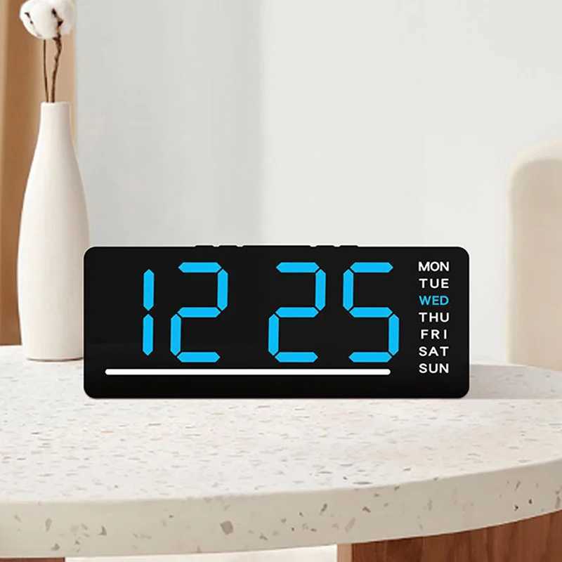 Minimalist Clock Home Decor Smart Mute LED Electronic Wall Clock Modern Desk Clock For Room Night Alarm D260318