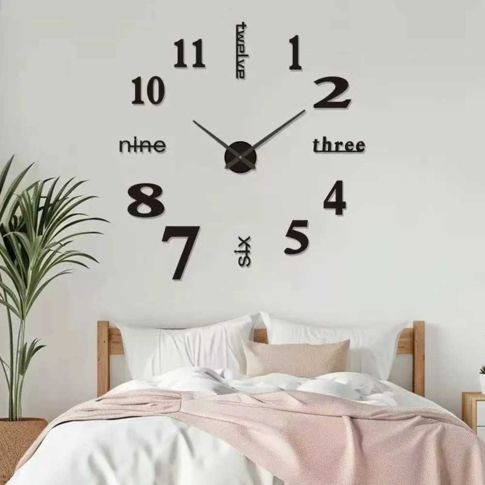 Glowing Wall Clock Minimalist Style for Home Decor Easy Installation Clear Display Peaceful Nighttime Viewing D260318