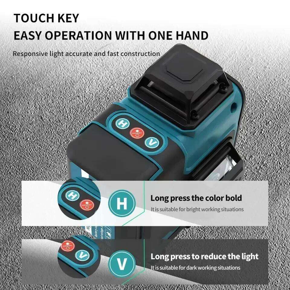 Makita 3D-4D 16-line High Precision 360 Vertical Green Laser Horizontal Wall-mounted Portable Power Tools for 18V 26H0318