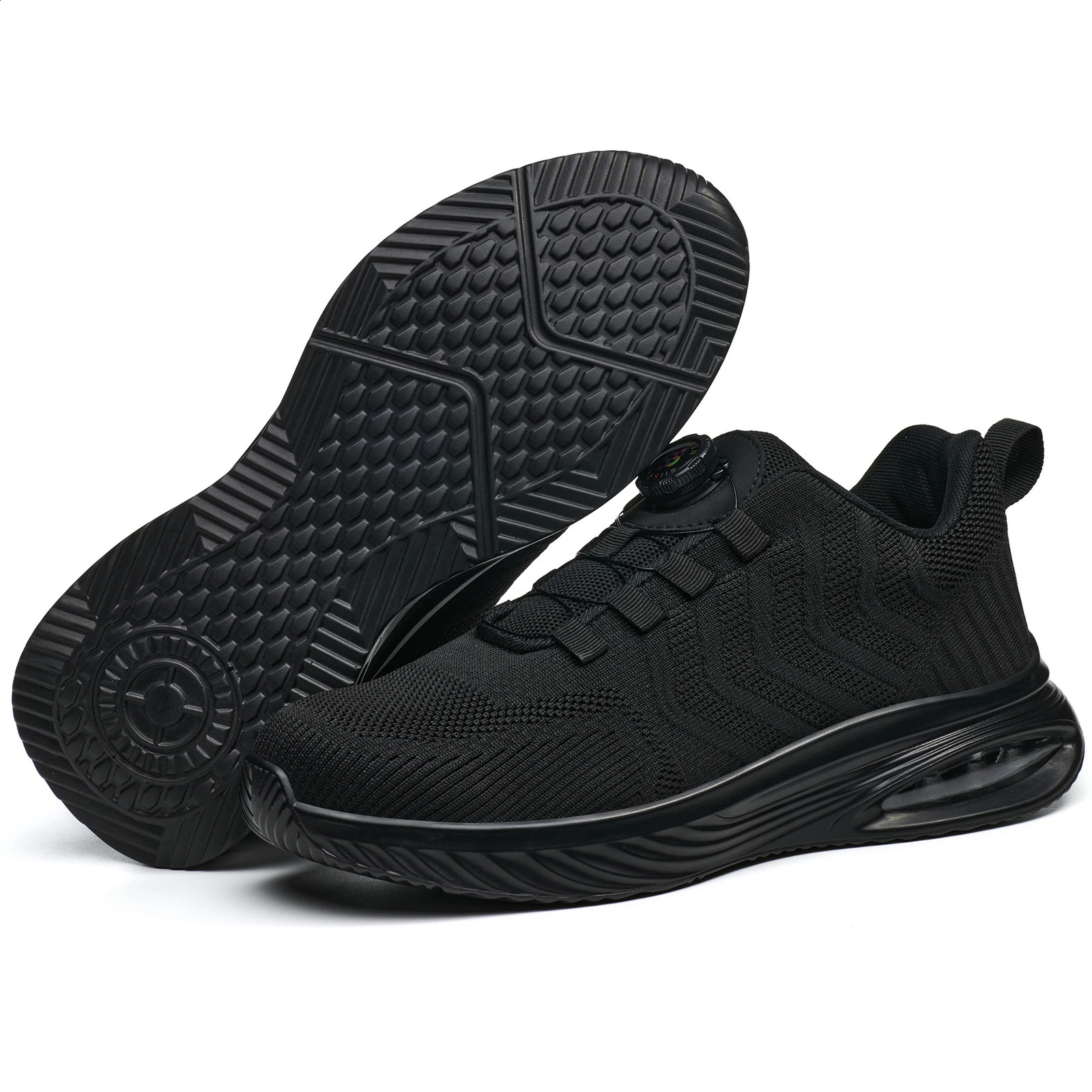 Mens Safety Shoes Anti-impact Lightweight Breathable Plastic Cap Toe Work Shoes Fashionable Button for Men 260318