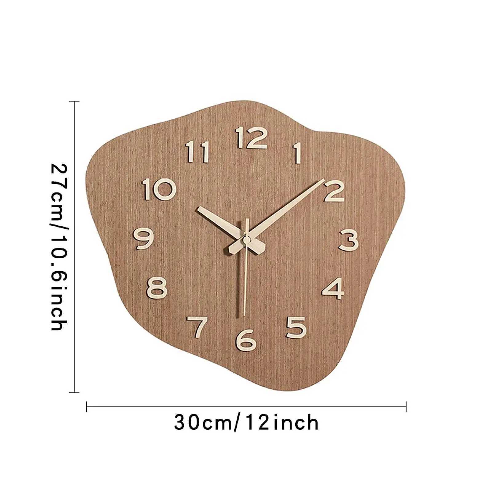 Wall Clock Minimalist Design Creative Home Decoration Silent Irregular Clock for Home Cafe Farmhouse Kitchen Bedroom Living Room D260318