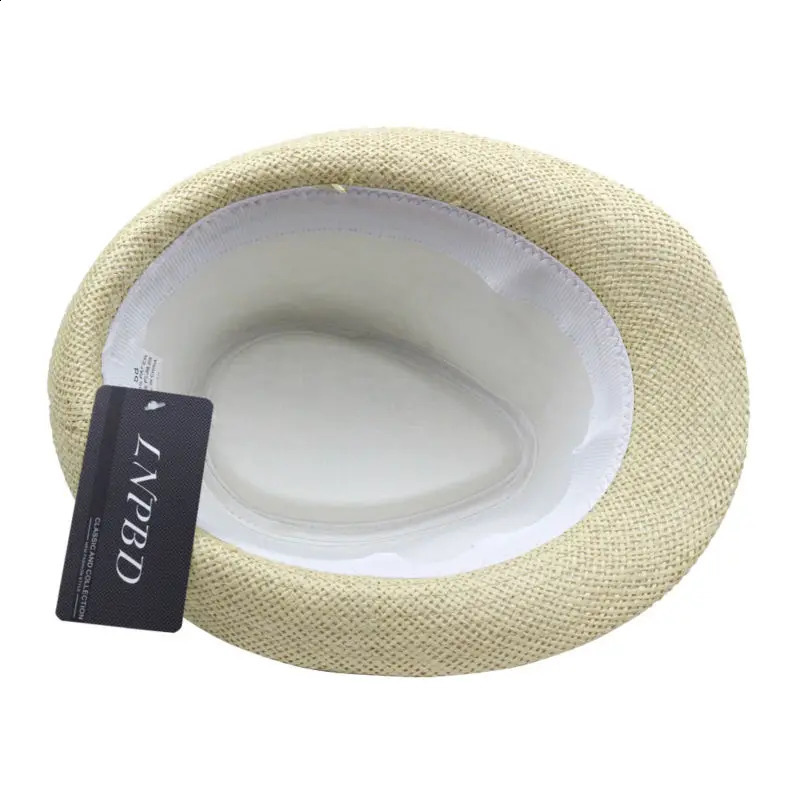 LNPBD Unisex Women Men Fashion Summer Casual Trendy Beach Sun Straw Panama Jazz Hat Cowboy Fedora hat Gangster Cap 260316