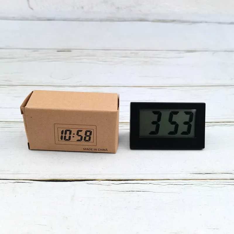 Battery Powered Mini Desk Clock Date 12-Hour Time Display Portable Digital Table LCD Clock for Student/Car/Bedroom D260318