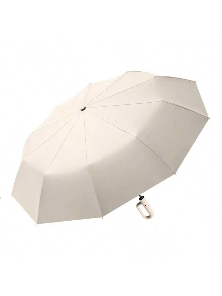 27-inch ring buckle triple folding umbrella fully automatic umbrella double folding business umbrella increased wind resistance H260318 - view 6
