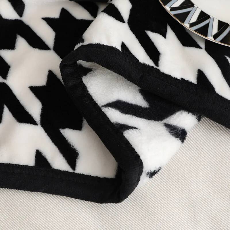 Houndstooth Plaid Blankets Soft Cotton Milk velvet Throw Blanket Office air conditioning nap blanket sofa cover Quilt Home Decor