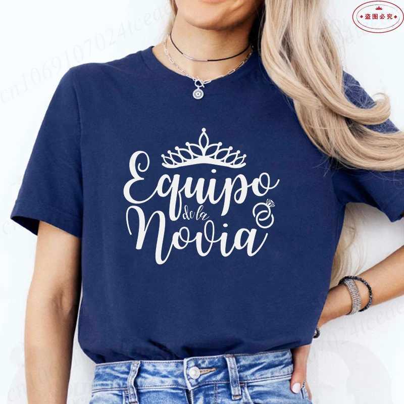 Spanish Crown Graphic Tees Women Bachelorette Wedding Party Tops Bridal Party Team Bride Tribe Casual Short Sleeve T-ShirtsT260317