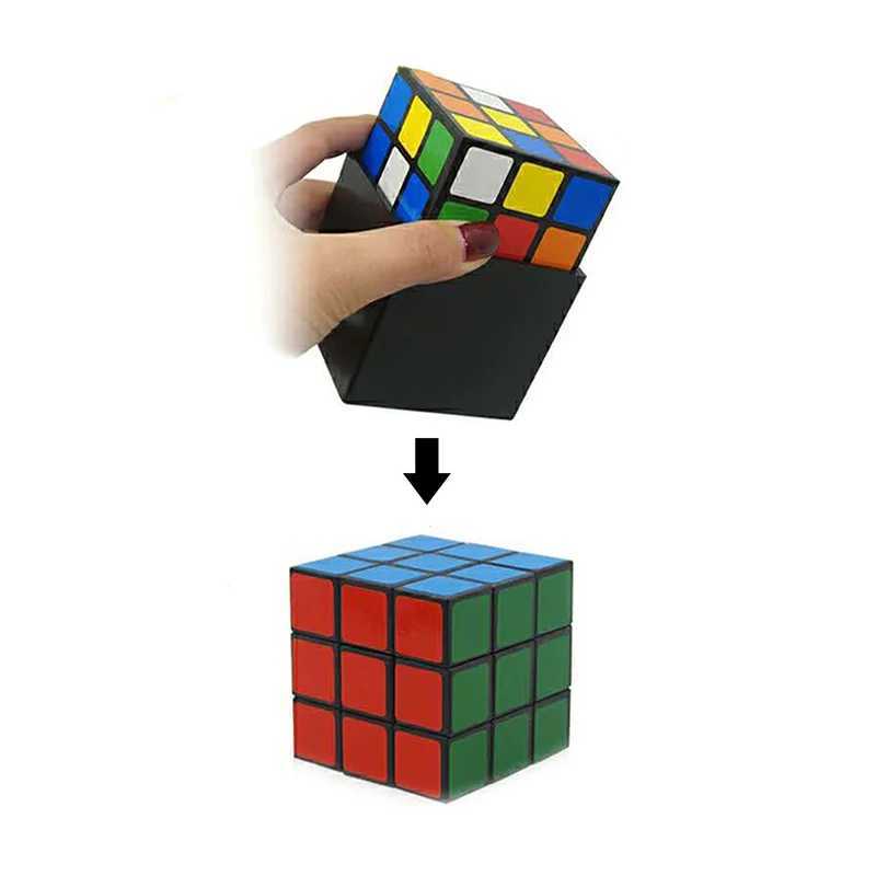 1 Set Triple Cube Magic Tricks Instant Restore Close Up Props Magician Gimmick Toys ChildrenProfessional StageMagia H260314