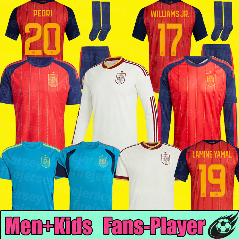 2026 World Cup SPAIN Soccer Jerseys PEDRI GAVI LAMINE YAMAL MORATA Carvajal OLMO FERRAN RODRIGO Jersey SPANISH Men Kid Kit Football Shirt Fan Player