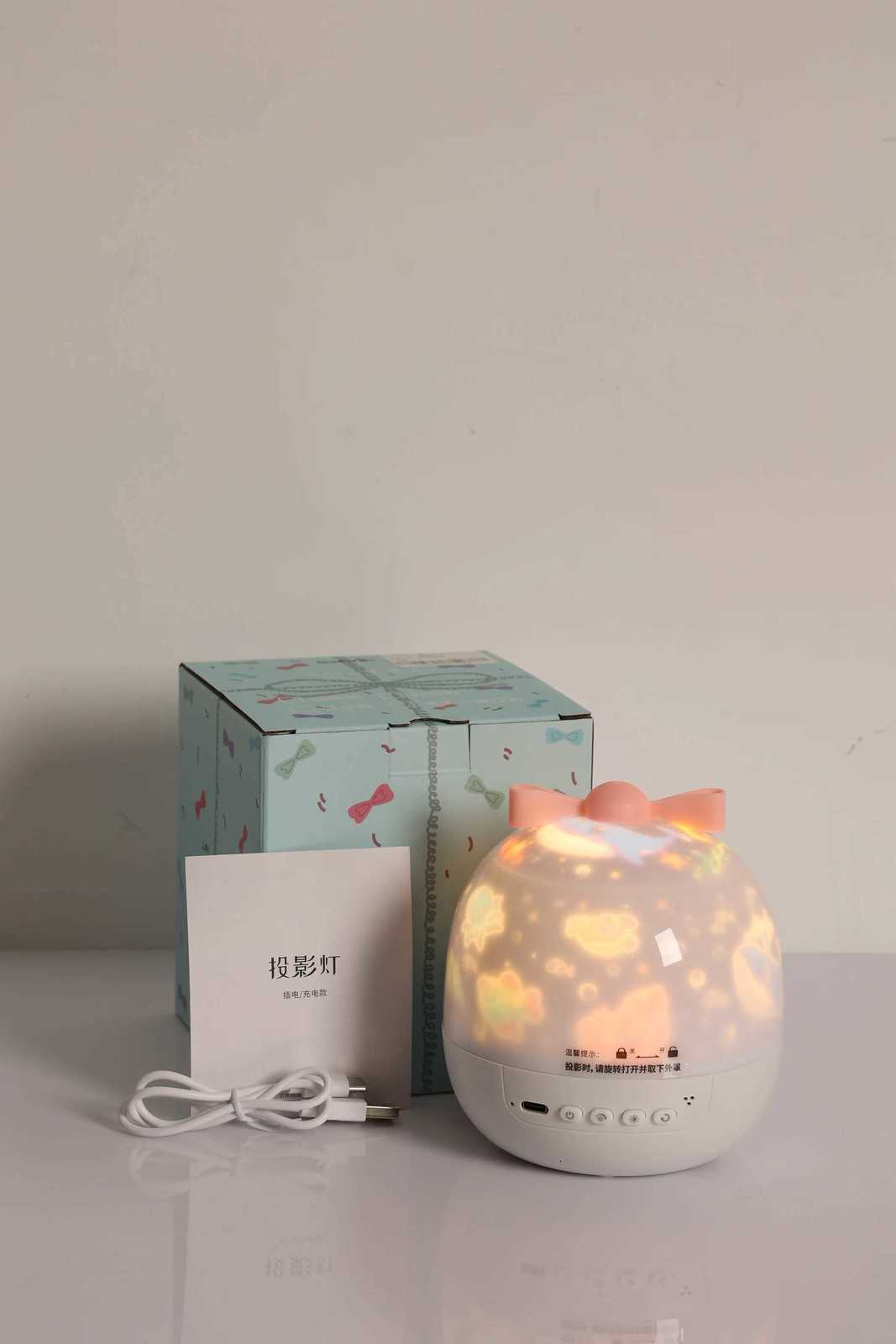 Star Light Projection Rotating Rechargeable Bedroom Ceiling Atmosphere Night Lamp Stars Childrens Birthday Gift with Films Sheet H260318