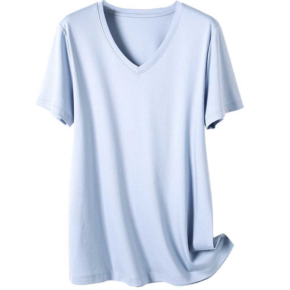 European Station Ice Silk Short Sleeve T-shirt Womens Loose Summer New Fashion Light Luxury High Quality V-neck Loose Large TopT260317
