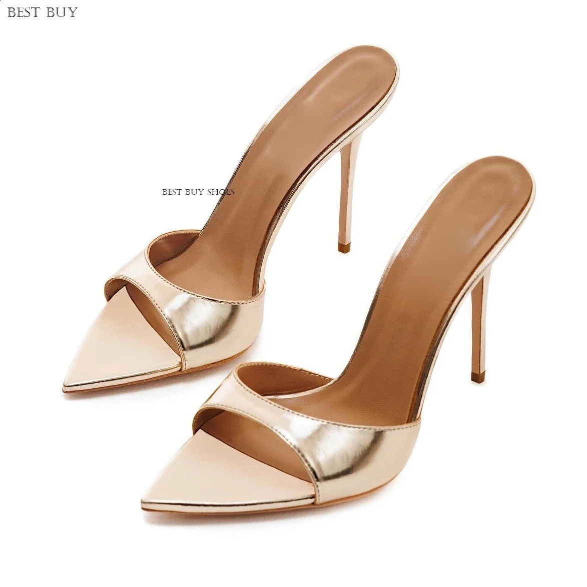 Summer Sandals Stilettos Sexy Woman 12cm Pointed peep Toe Thin High Heels Slippers OL Vacation Ladies Dress Shoes 260318