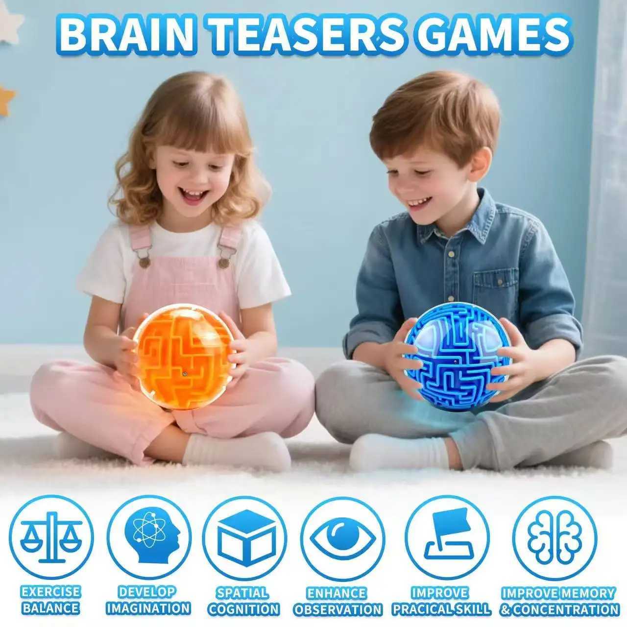 3D Maze Magic Cube Fidgeting Toys Kids Labyrinth Creative Puzzle Intelligence Cube Logical Thinking Anti Stress Educational Toys H260314