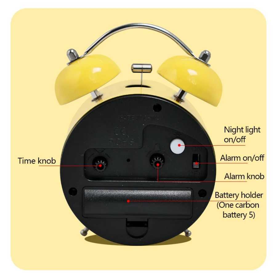 1pc student-only bedroom table alarm clock 3-inch early education small alarm clock Room/home dcor D260318