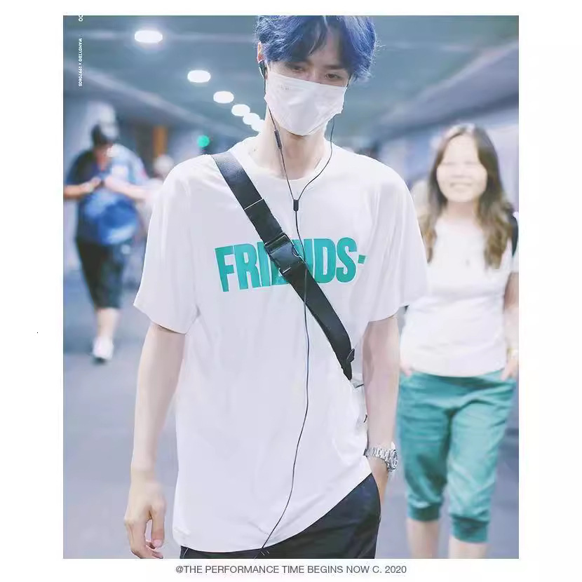 VVLONE FOG Big V Fashion Loose Men's T-shirt