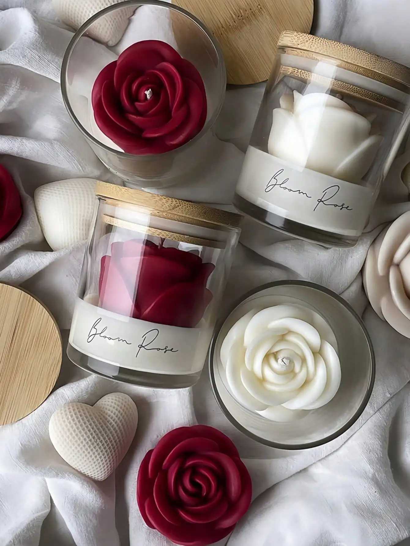 1PC Valentines Day Best-Selling Straight Cup Rose Fragrance Candle Bedroom Fragrance Atmosphere CandlePerfect Holiday Gifts D260318
