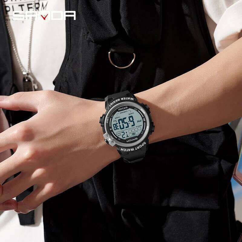 SANDA 2140 Fashion G Style Sports Multi functional Waterproof LED Men's Digital Electronic Watch