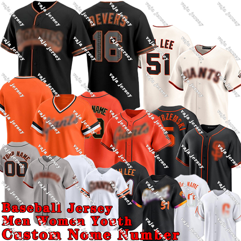 #51 Jung Hoo Lee Matt Chapman Baseball Jerseys Buster Posey Mike Yastrzemski giantsjersey Brandon Belt Michael Conforto Sf giant city connect jersey