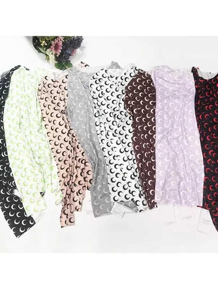 New Printed Mesh Women Base Shirt Spring Autumn Fashion Casual Long Sleeved Sun Protection Ice Silk Inner Layer Womens T-ShirtT260317