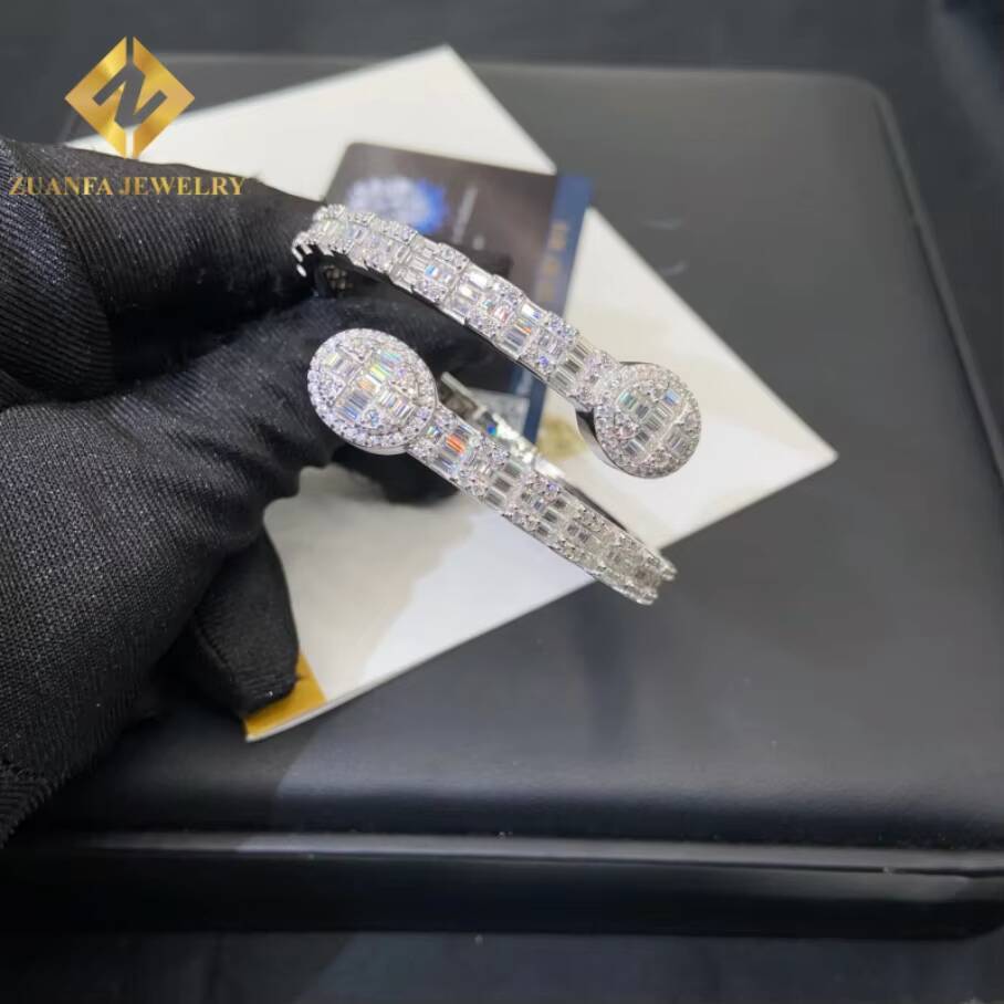New Arrival Designs VVS1 Moissanite Bracelet 925 Silver Pass Diamond Tester Moissanite Womens Bracelet with GRA Certification