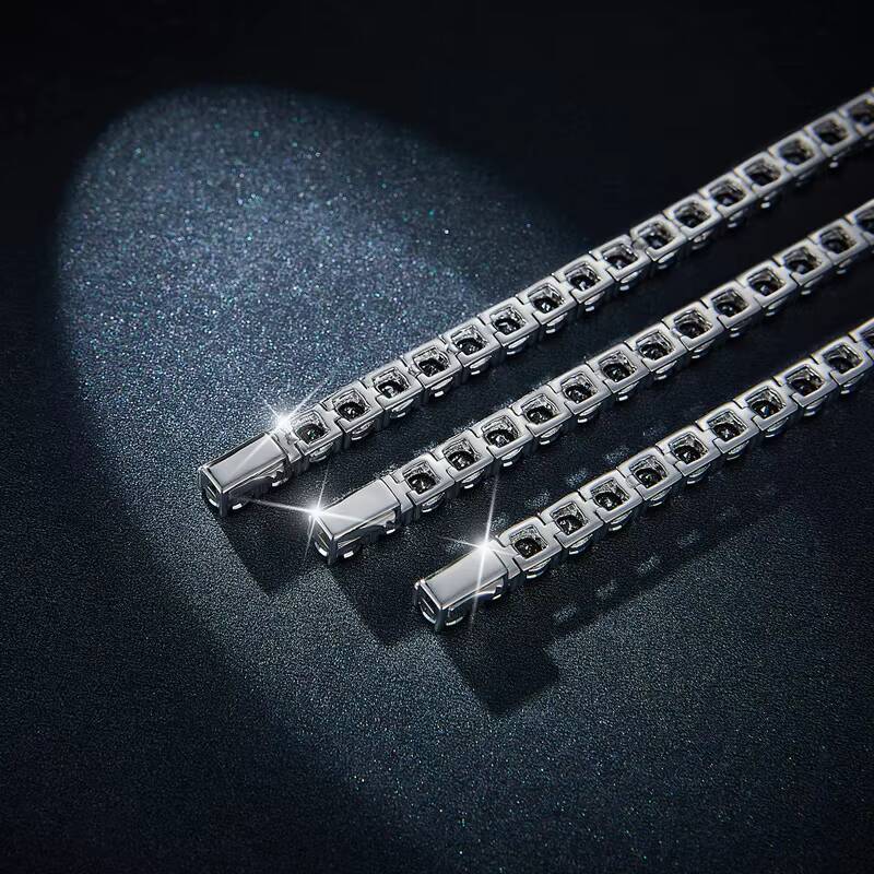 Ruizuan Hiphop Moissanite Diamond Tennis Bracelet 5mm 4mm Jewelry for Men Fashionable Hip Hop Style