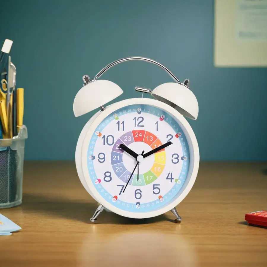 1pc student-only bedroom table alarm clock 3-inch early education small alarm clock Room/home dcor D260318