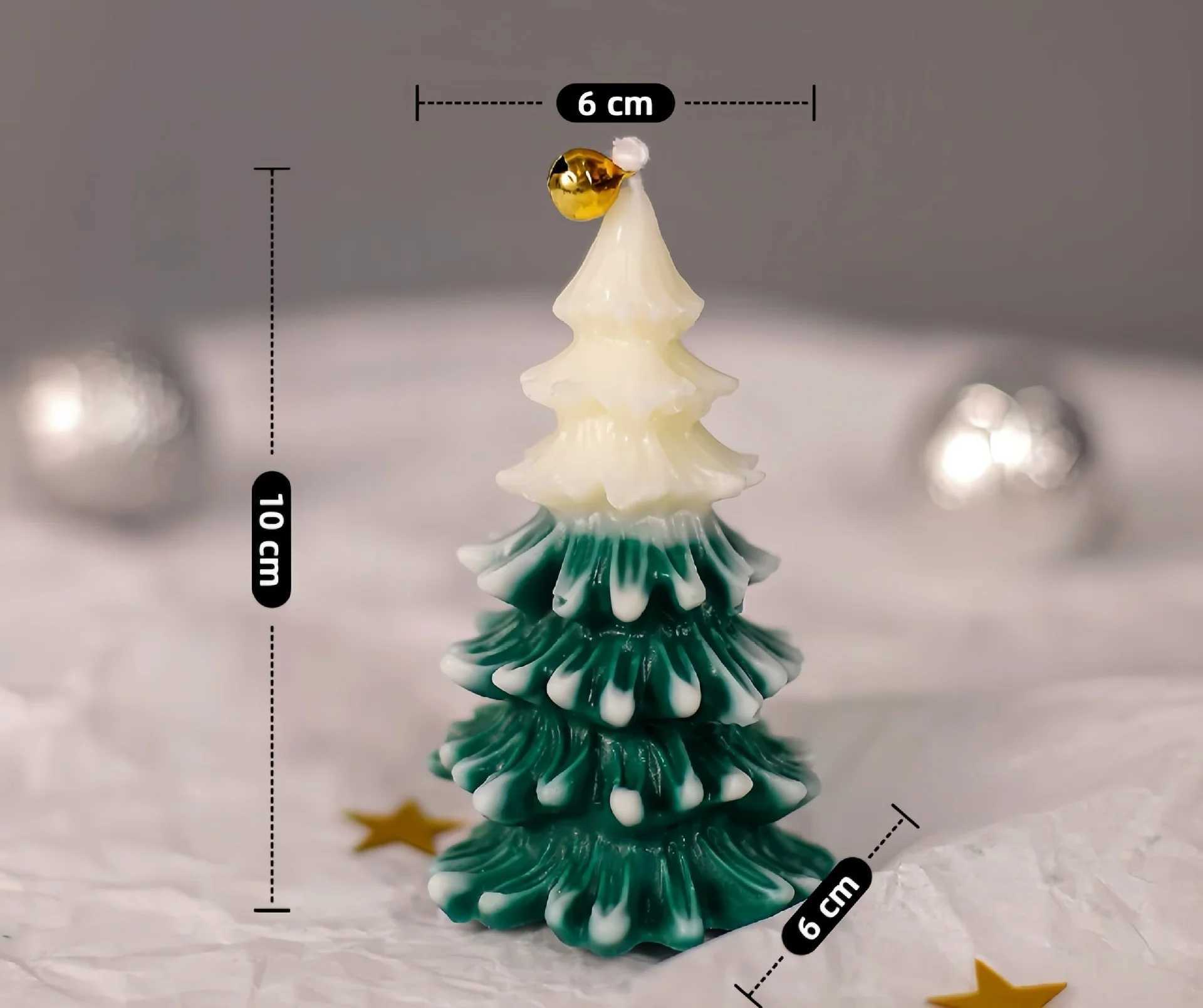 Christmas Tree Soy Wax Candle Handmade Scented Gift for Xmas Holiday Home Decor for Women Men Holiday Present D260318