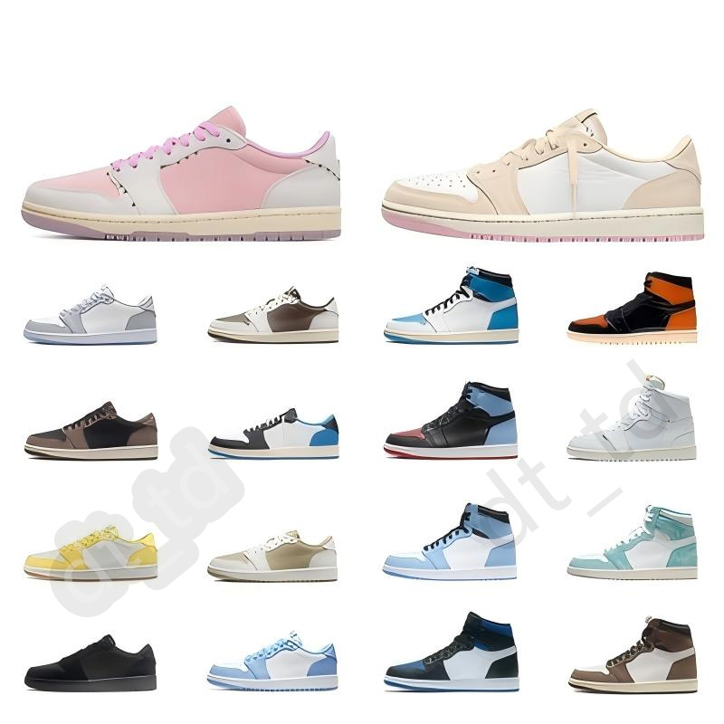 Sail Tropical Muslin Shy Pink Low 1 men shoes 1s basketball shoes Archive 1s designer shoe Reverse Mocha University Blue women Sports