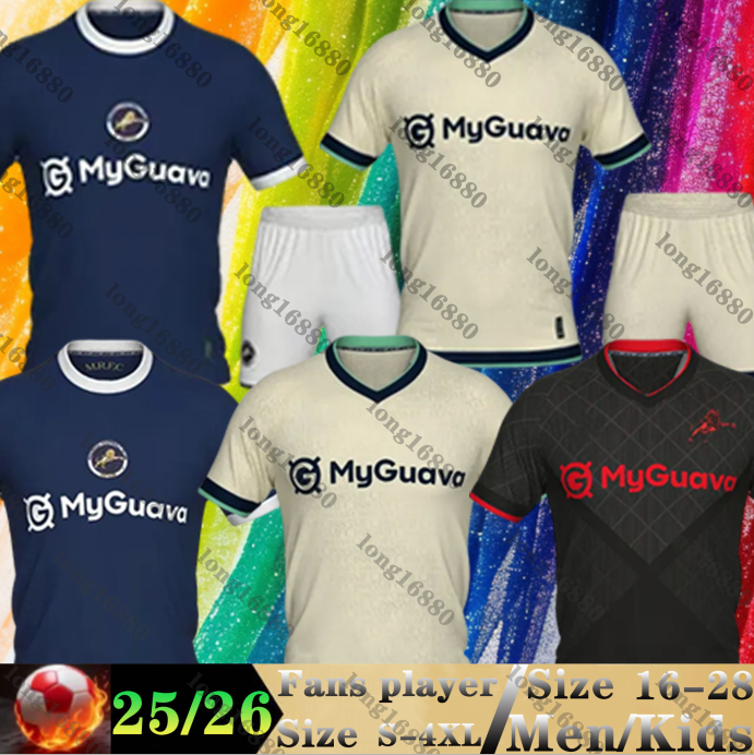 NEW 25 26 Millwall soccer jersey FLEMMING MALONE george saville Lee Gregory home away third men kids kit HONEYMAN SAVILLE CRESSWELL 2025 2026 Millwall football shirt