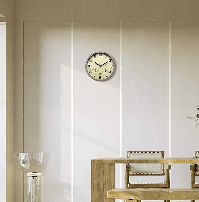 Wall clock simple and stylish living room thermometer clock D260318