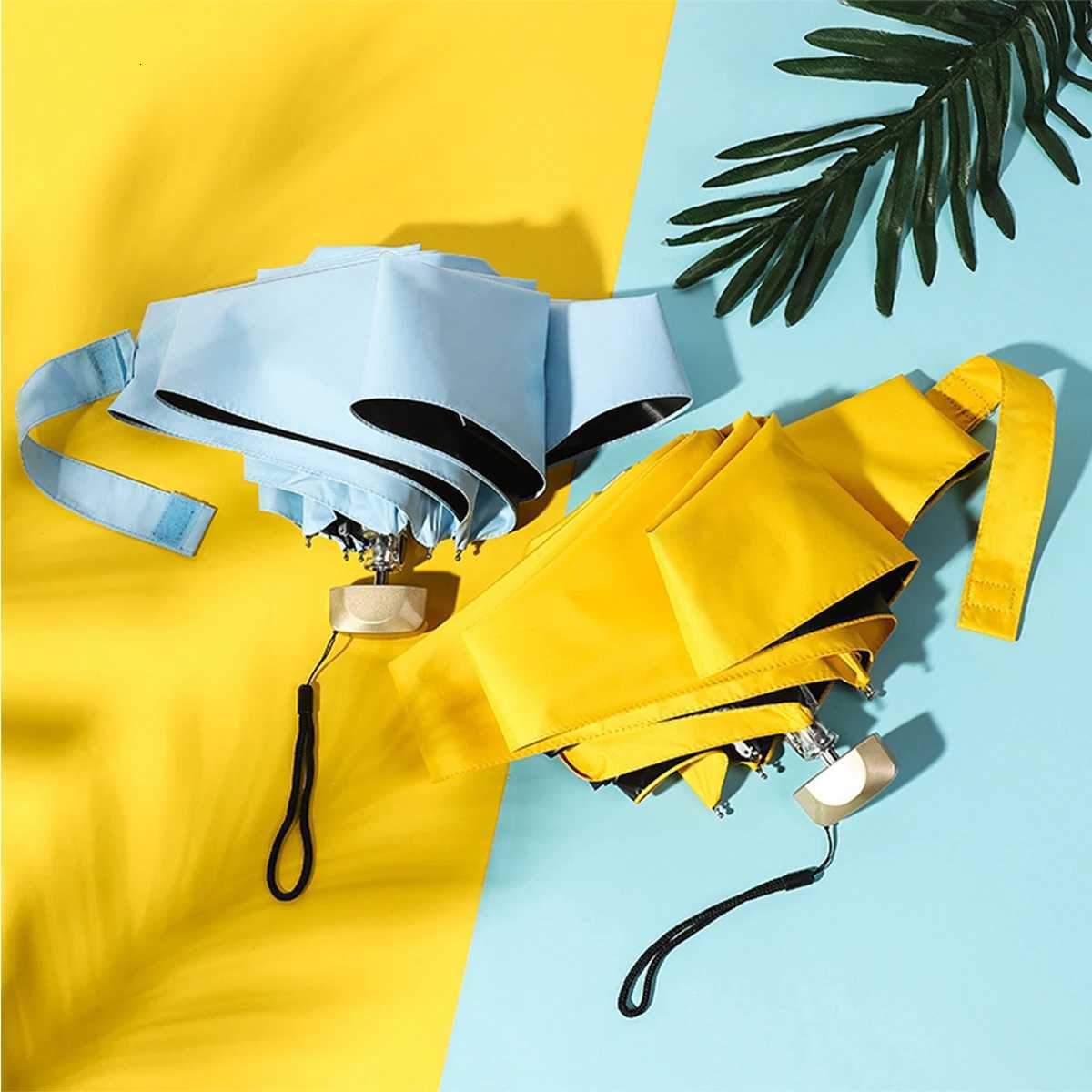 1Pc 55 Off Mini Sun Umbrella Pocket Rain Umbrella Vinyl Folding UV Ultraviolet Protection Sun Shade Pocket Parasol Capsule H260318 - view 4