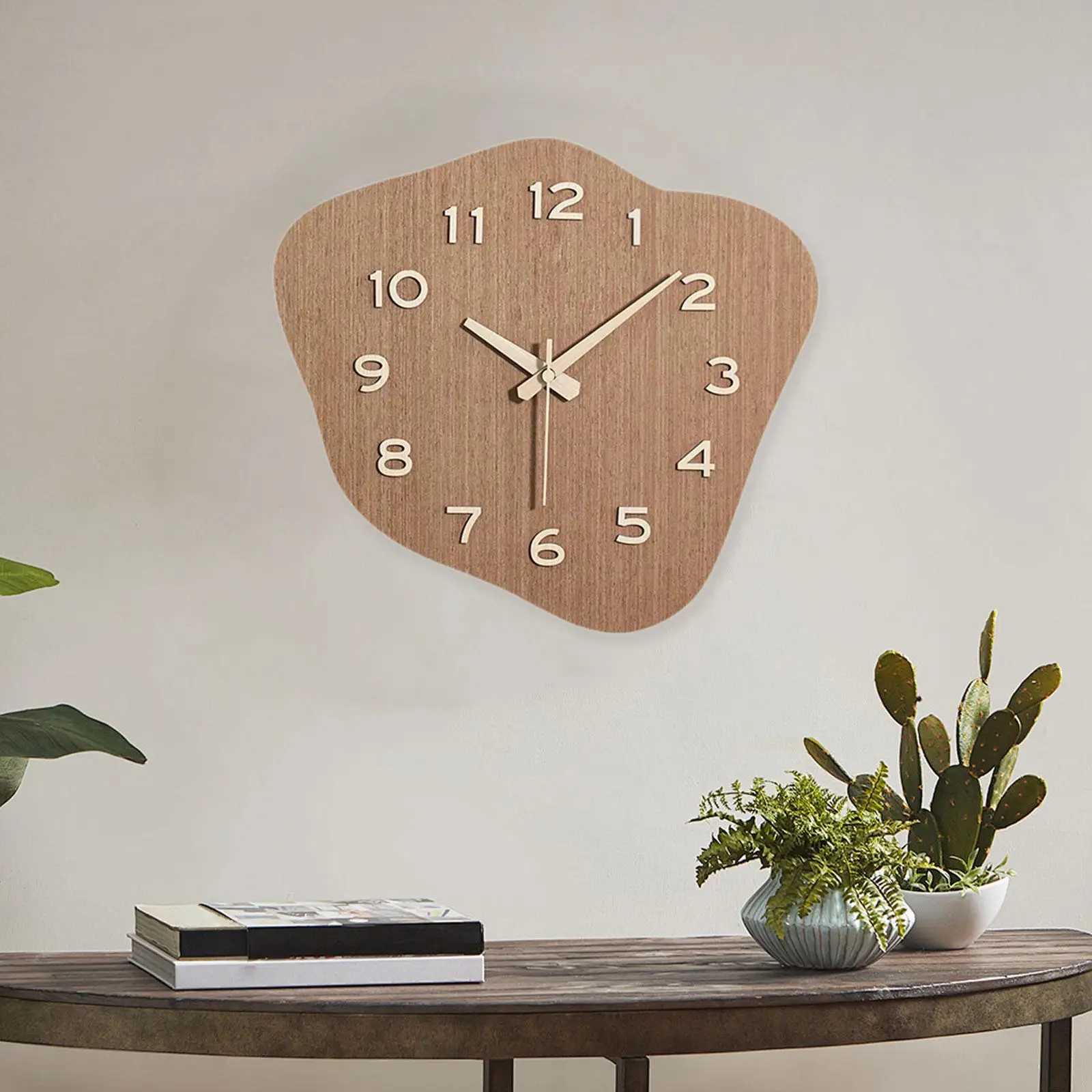 Wall Clock Minimalist Design Creative Home Decoration Silent Irregular Clock for Home Cafe Farmhouse Kitchen Bedroom Living Room D260318