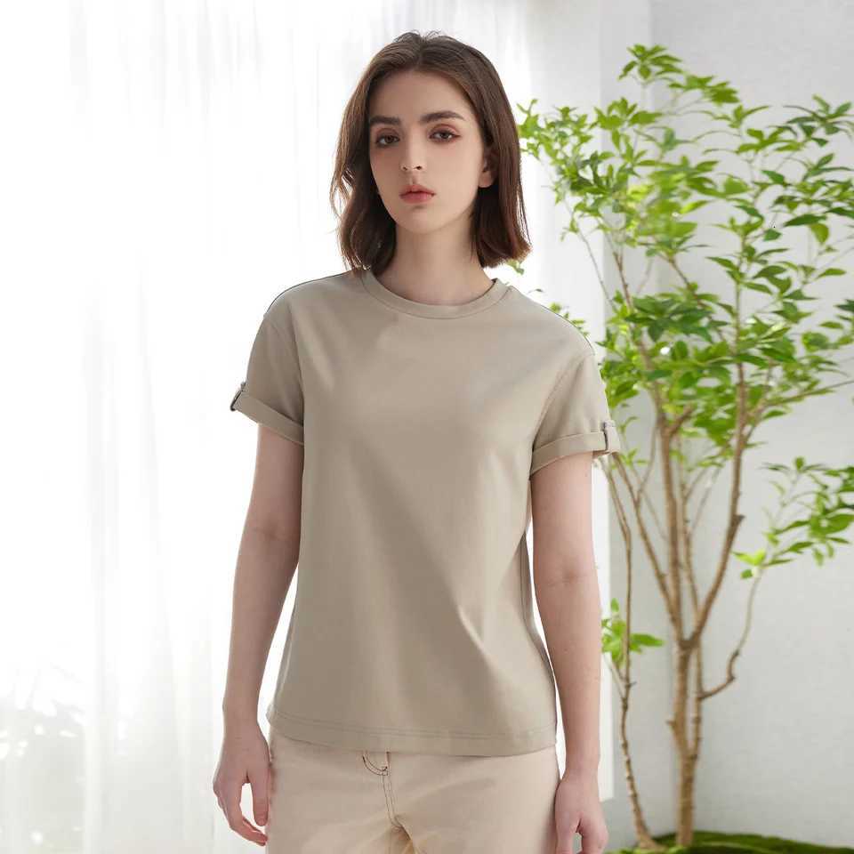 K2123L Summer Short Sleeved Clothes Premium Luxury Womens Clothing Combed Cotton Tshirts pima cotton Tee ShirtT260317
