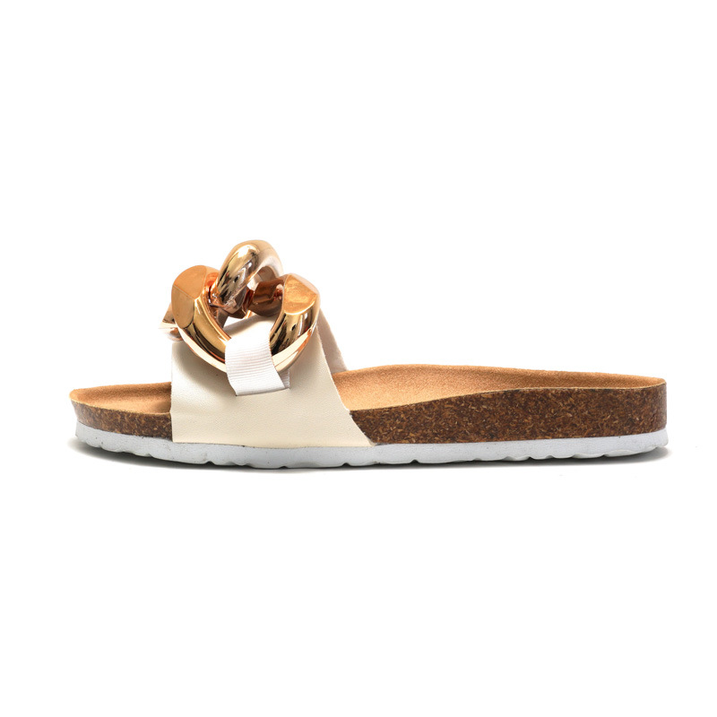 RUIZUSTOCK Summer New Casual Fashion Designer Slippers Metal Ring Breathable Travel Beach Shoes Sandals for Women
