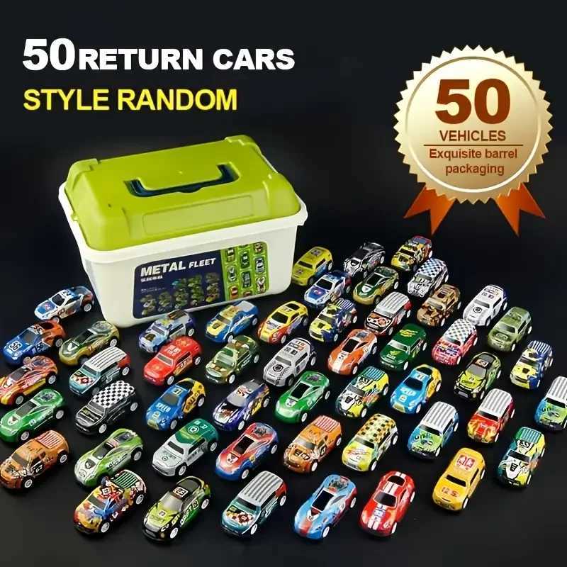 20-100pcs Mini Alloy Racing Vehicles with Storage Box Pull-Back Cars Set Suitable as a Gift for Christmas Birthday Gift Y260316