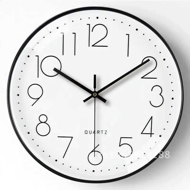 12-Inch 3D Digital Wall Clock Minimalist round Shape Home Bedroom Living Room Decor Battery Operated High Sense Display Clock D260318