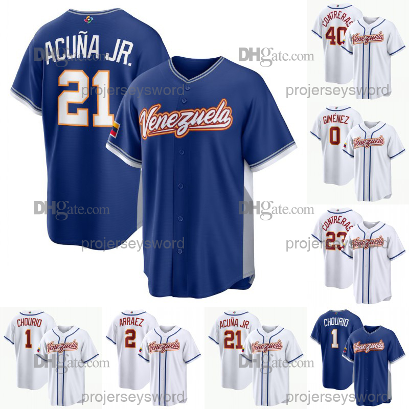 Venezuela 2026 World Baseball Classic Stadium Jersey Ronald Acuna Jr. Andres Gimenez Luis Arraez Jackson Chourio William Contreras Willson Contreras WBC Jersey 886