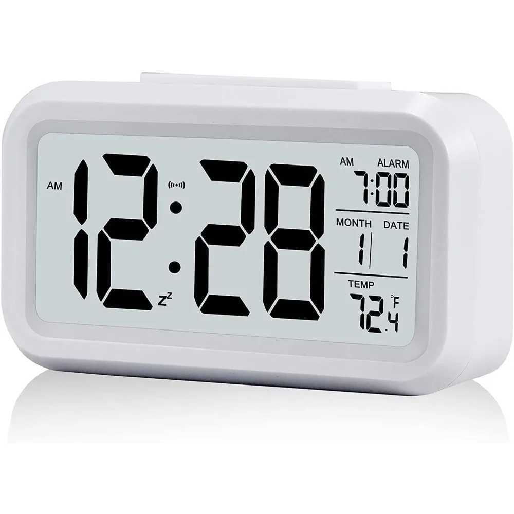 Digital LED Alarm Clock Electronic Digital Alarm Backlight Snooze Calendar Clock Screen Desktop Table Clocks for Home Office D260318