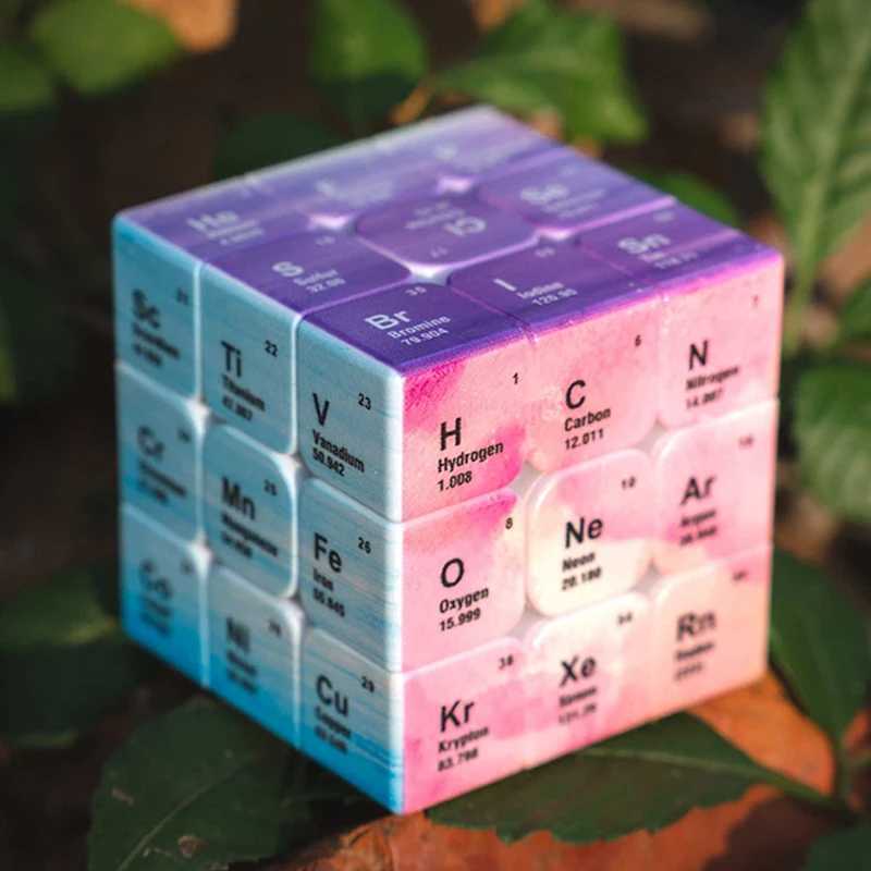 Educational Puzzle Cube 3x3x3 Periodic Table of Elements Chemical Learning Resources Toys For Kids Cubo Mgico Zauberwrfe H260314